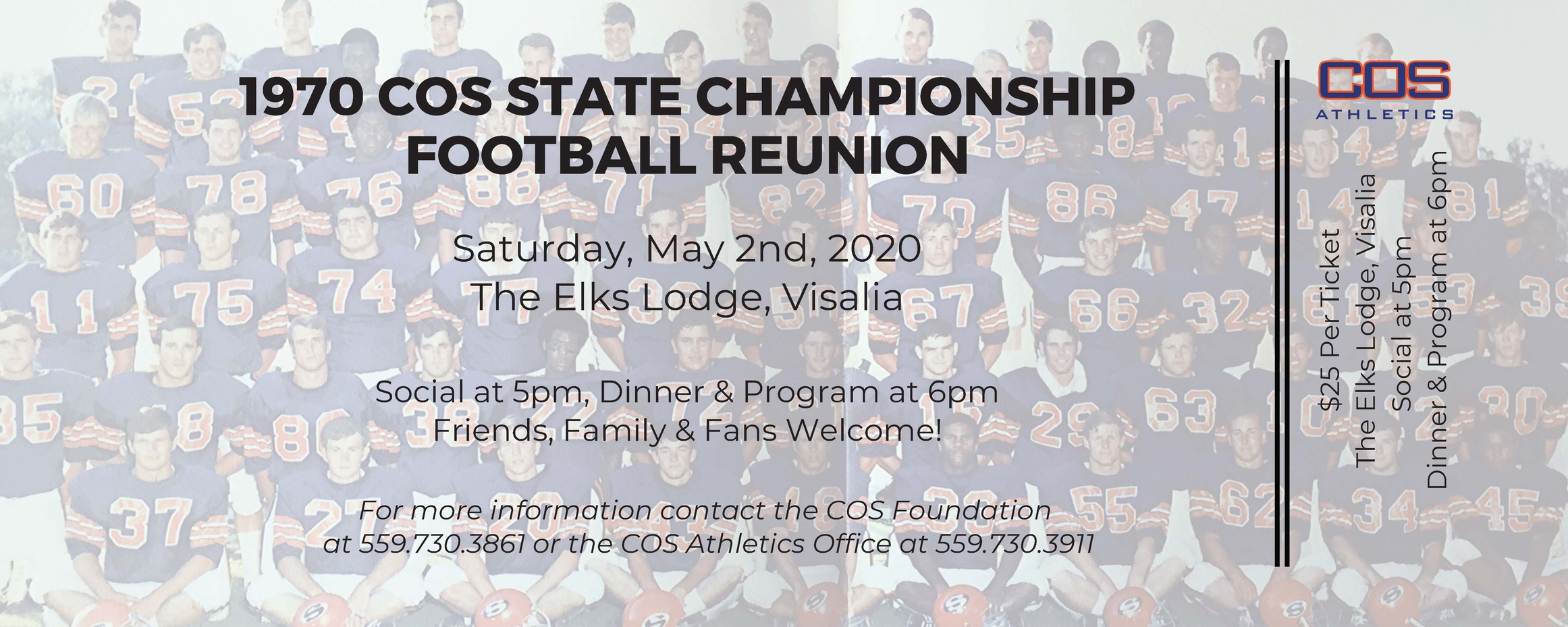 Reunion dinner for 1970 state champ Giants set for May 2