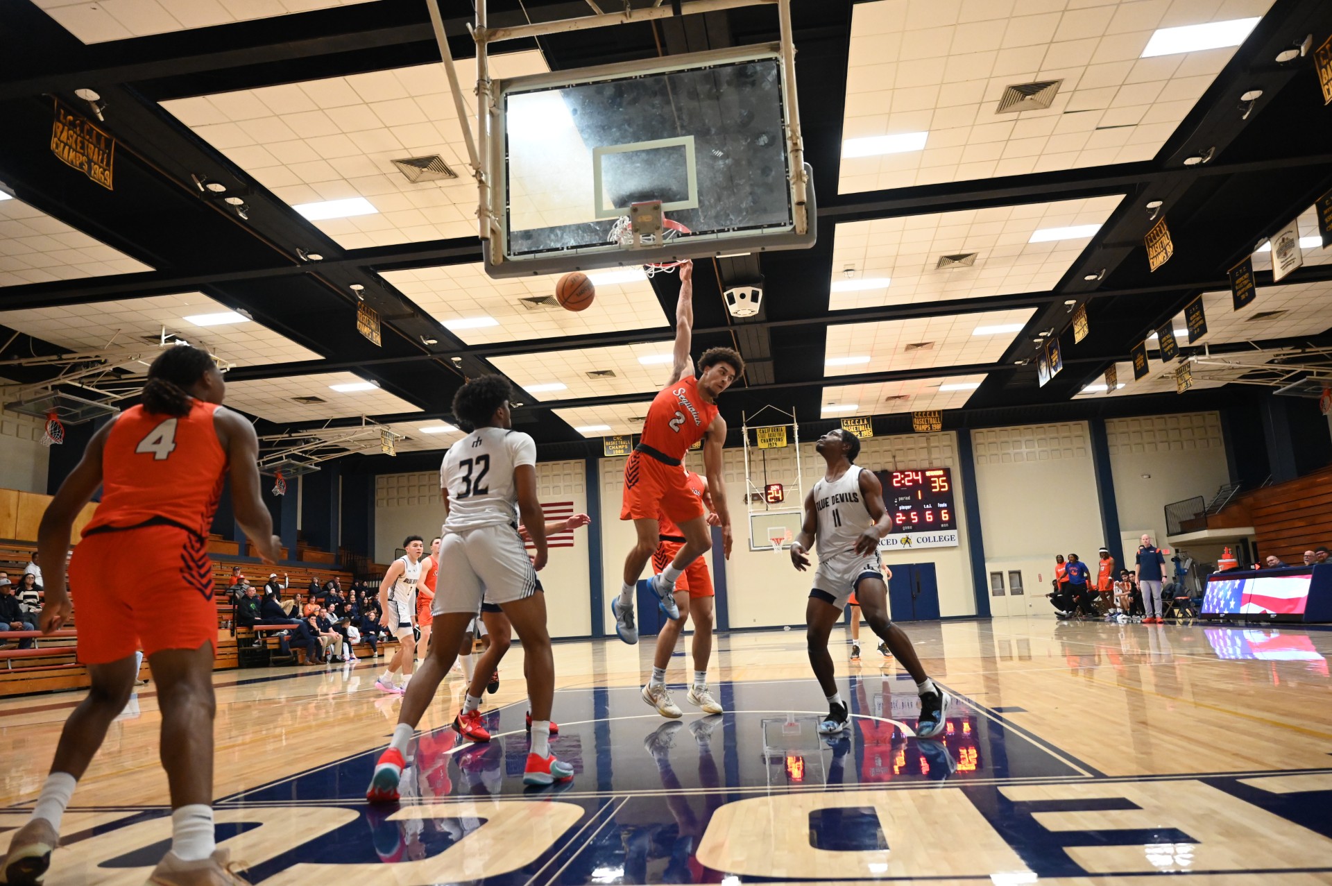 College of the Sequoias' Leyton McGovern (2) in the game at Merced College on January 22, 2025. (Photo Credit: Norma Foster)