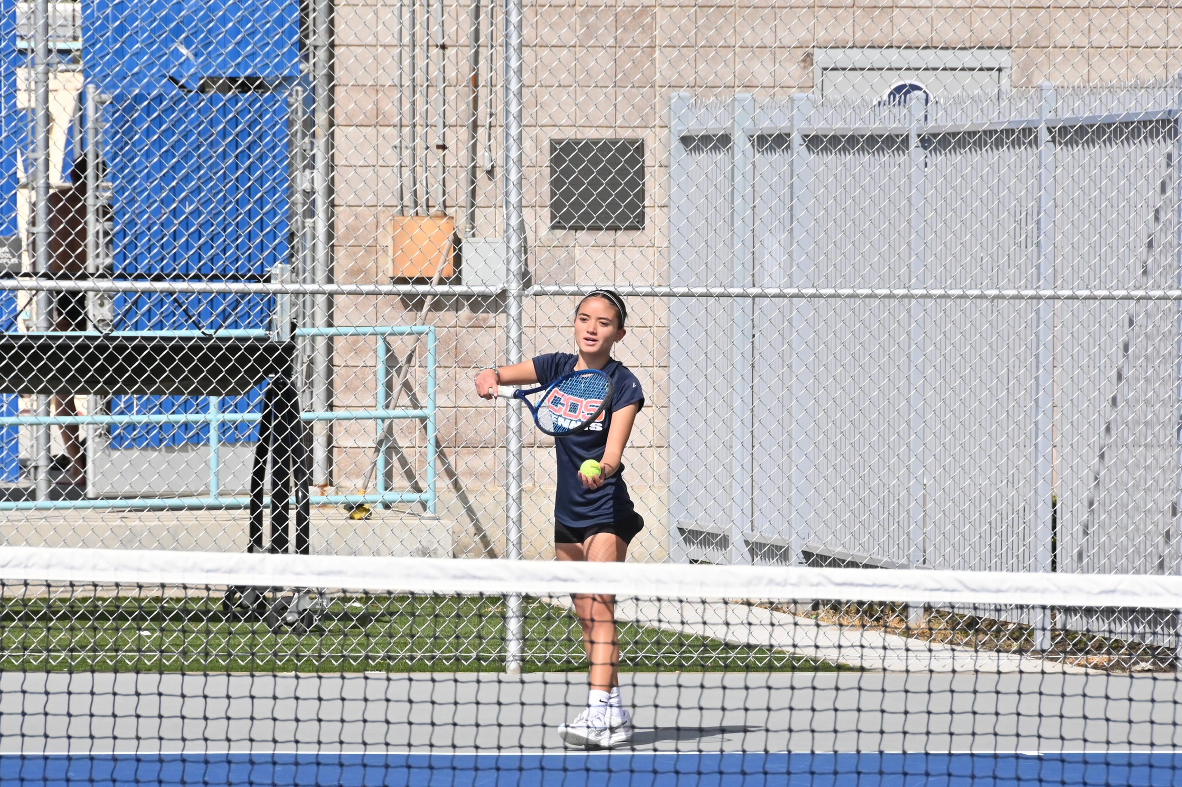 Summer Herrera in a match against Fresno City College on March 5, 2024.

Photo Credit: Norma Foster / COS Athletics